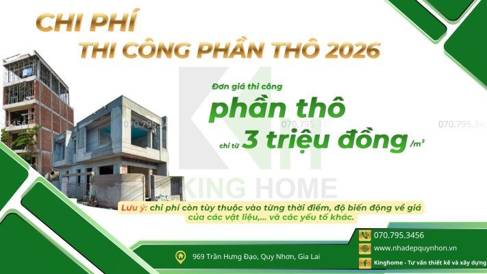 CHI PHÍ THI CÔNG PHẦN THÔ 2026